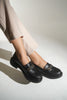 Siyah Kadın Loafer Günlük Rahat Ayakkabı , Okul, Kolej Lise Ayakkabısı Makosen