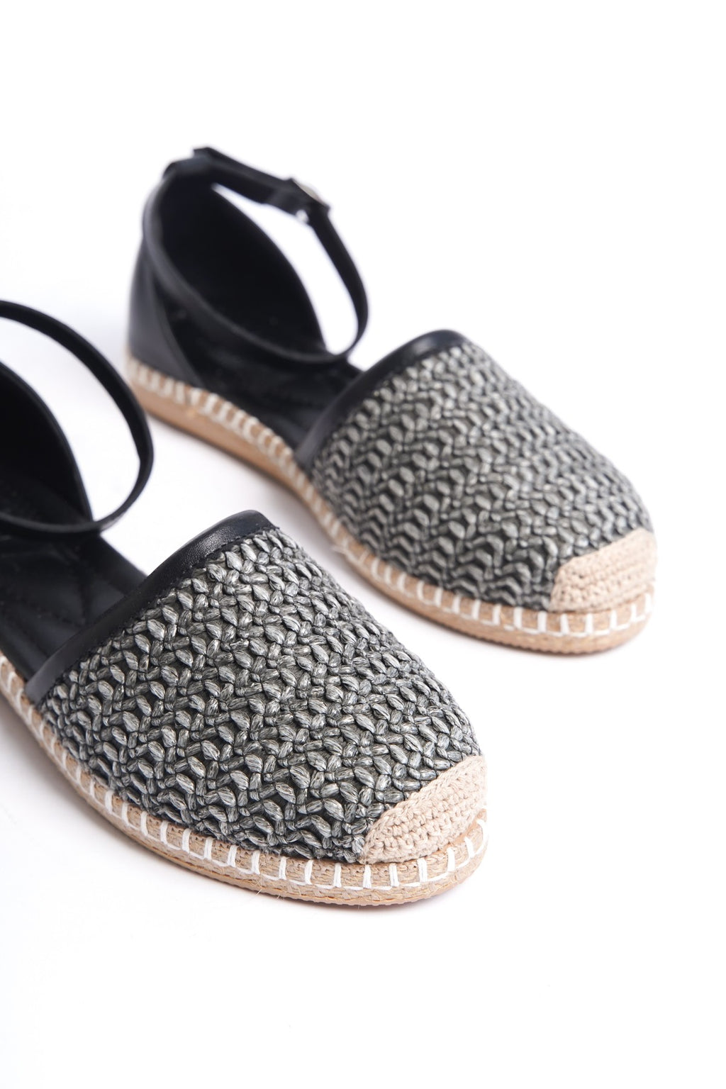 Siyah Kadın Hasır Espadril