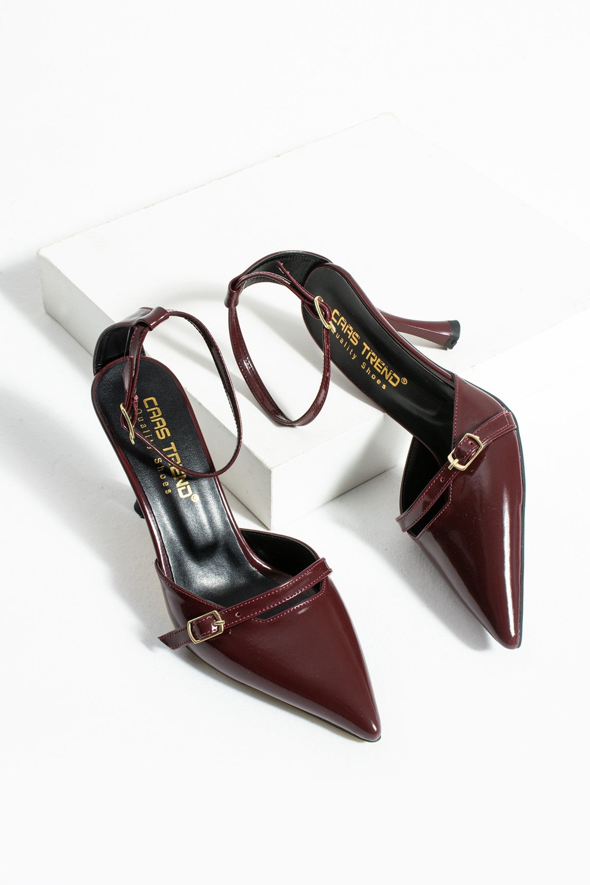 Bordo Kadın Topuklu Ayakkabı (8cm)