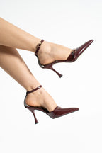 Bordo Kadın Topuklu Ayakkabı (8cm)