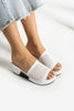 Beyaz Dolgu Topuk Terlik Rahat Comfort (6cm)