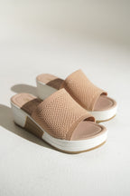 Nude Dolgu Topuk Terlik Rahat Comfort (6cm)