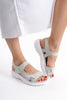 Gri Kadın Rahat Anatomik Comfort Ergonomik Sandalet