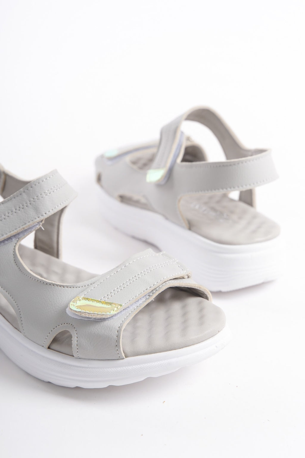 Gri Kadın Rahat Anatomik Comfort Ergonomik Sandalet
