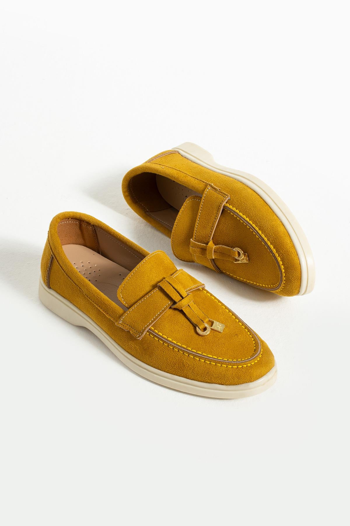Hardal Kadın Günlük Loafer Ayakkabı Rahat ve Ergonomik (Kalıp Küçük)