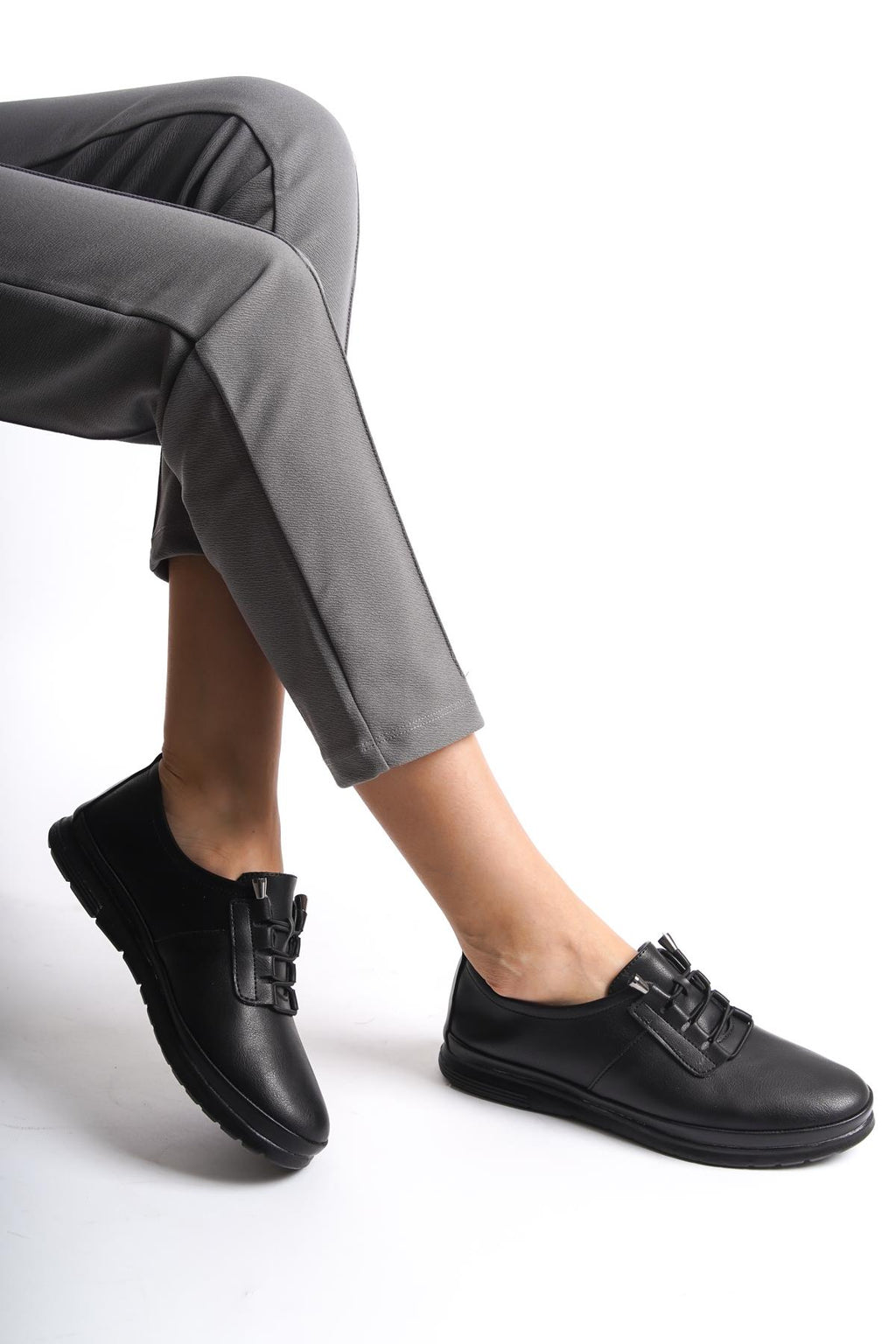 Kadın Bağcıklı Günlük Deri Ayakkabı Rahat ve Ergonomik