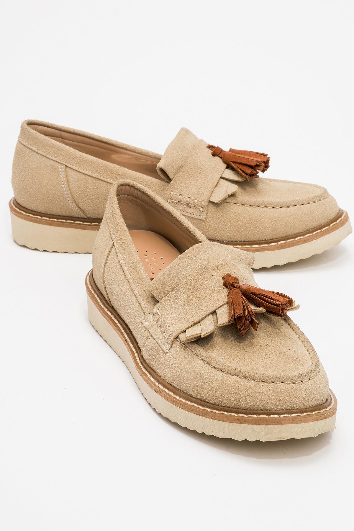 Kadın Loafer Püsküllü Günlük Rahat Ergonomik Ayakkabı