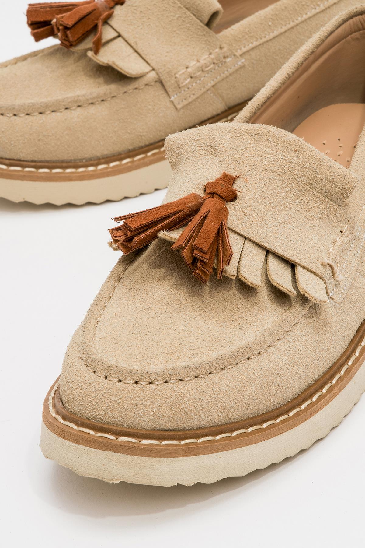 Kadın Loafer Püsküllü Günlük Rahat Ergonomik Ayakkabı