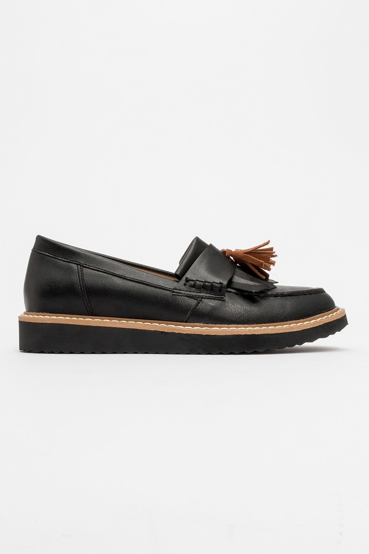 Kadın Loafer Püsküllü Günlük Rahat Ergonomik Ayakkabı