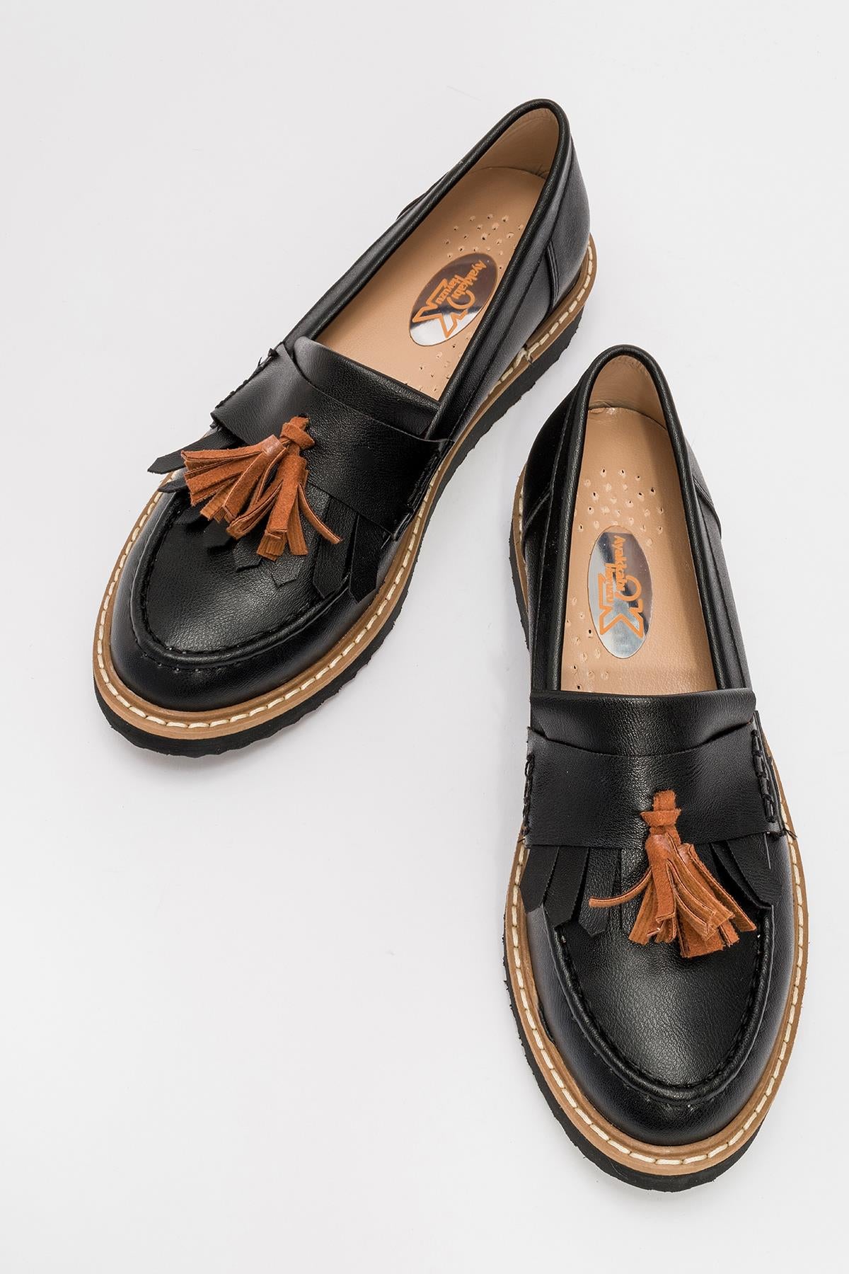 Kadın Loafer Püsküllü Günlük Rahat Ergonomik Ayakkabı