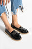 Siyah Kadın Loafer Püsküllü Günlük Rahat Ergonomik Ayakkabı