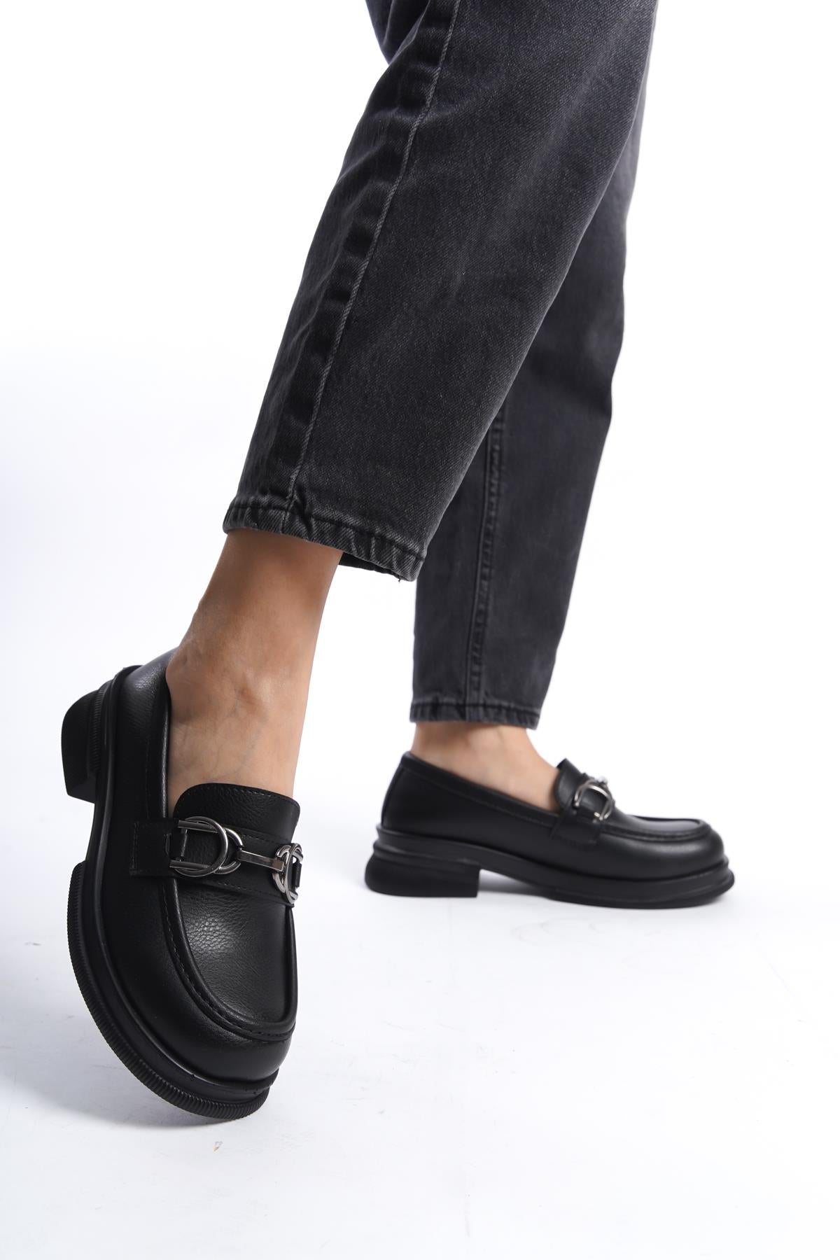 Kadın Makosen Ayakkabı Rahat Loafer (4cm)