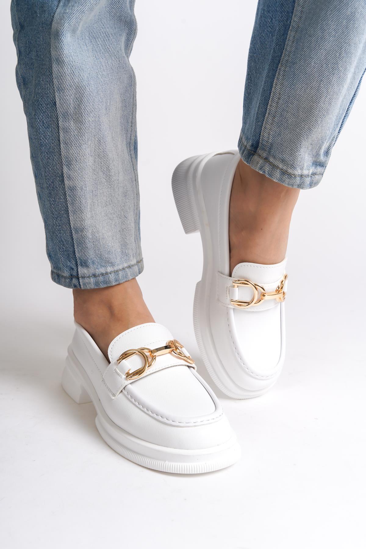 Kadın Makosen Ayakkabı Rahat Loafer (4cm)