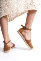 Taba Kadın Nakışlı Espadril Hasır Taban Etnik