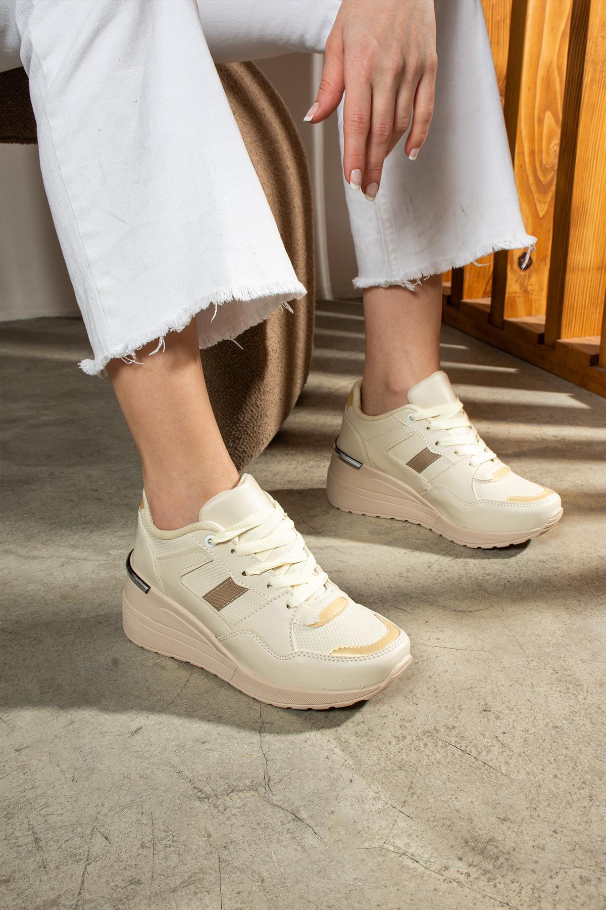 Kadın Rahat Spor Ayakkabı Tarz Yüksek Taban Sneaker