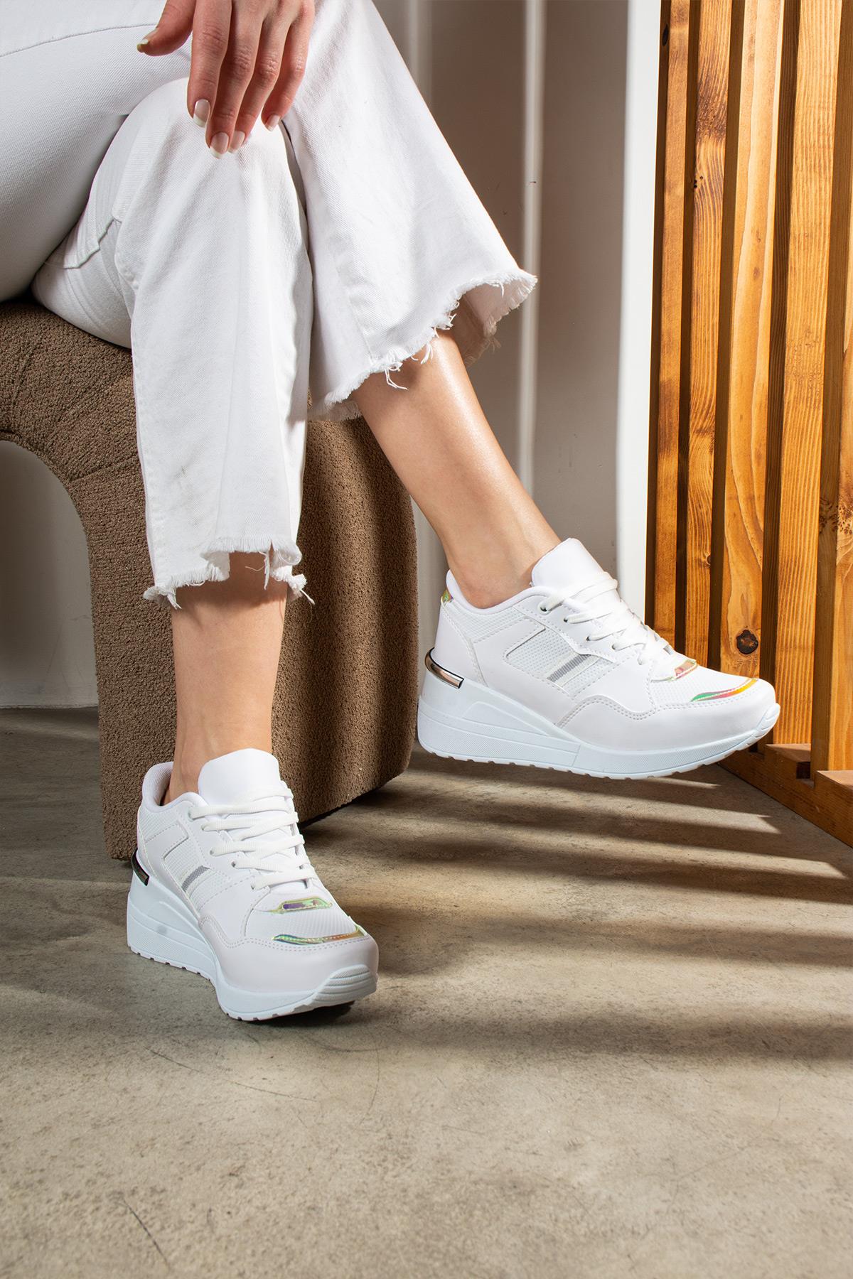 Kadın Rahat Spor Ayakkabı Tarz Yüksek Taban Sneaker