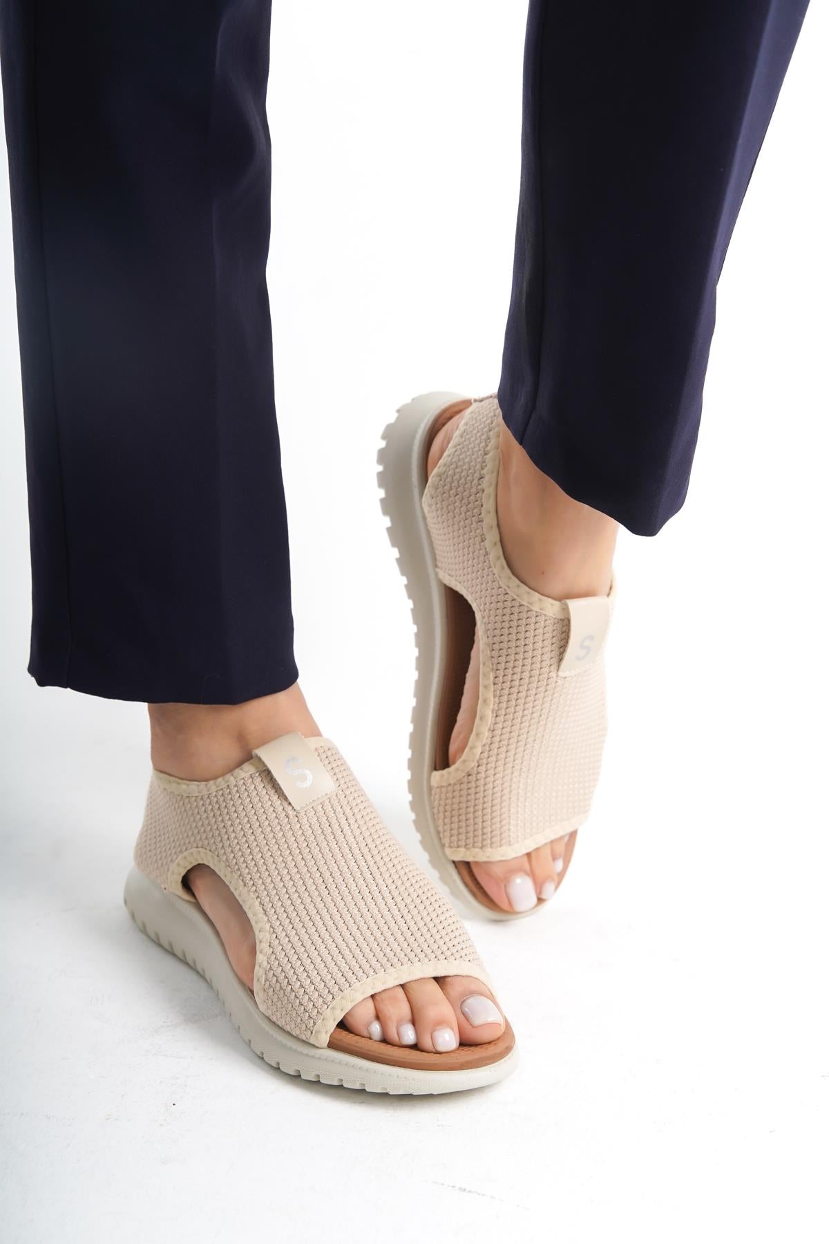Kadın Sandalet Rahat Ergonomik Yürüyüş Sandaleti