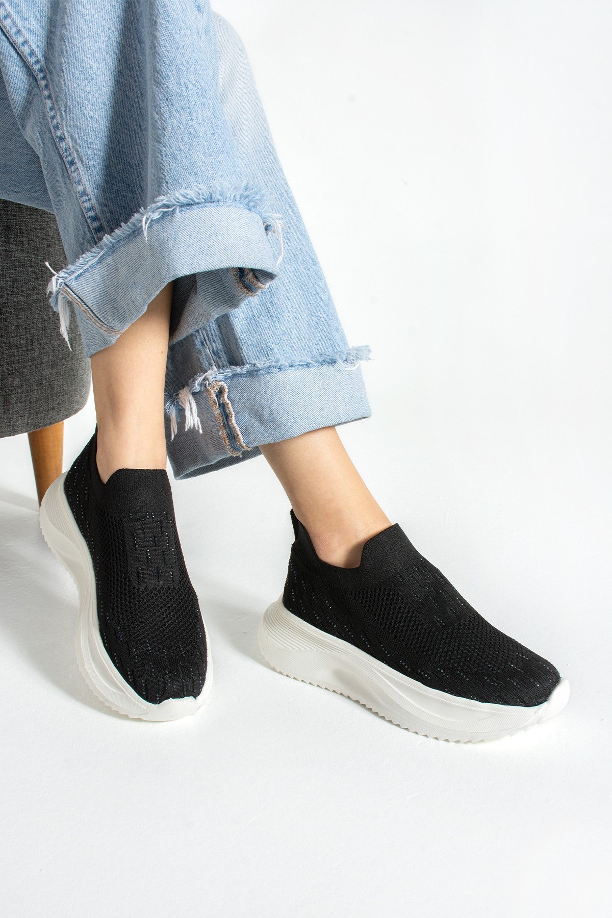 Kadın Spor Ayakakbı Slip On Sneaker Yüksek Rahat Ergonomik