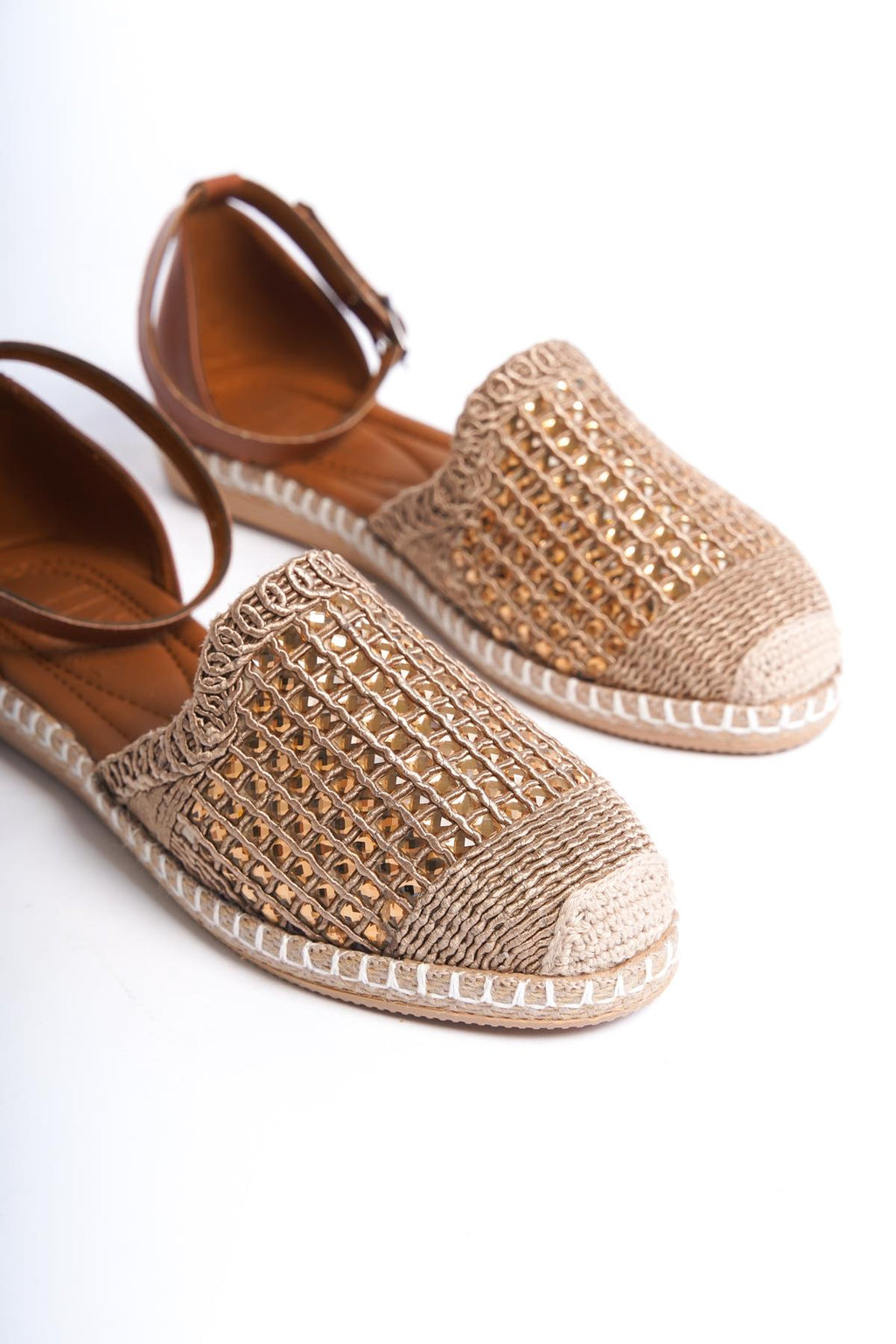Kadın Taşlı Espadril Rahat Ergonomik