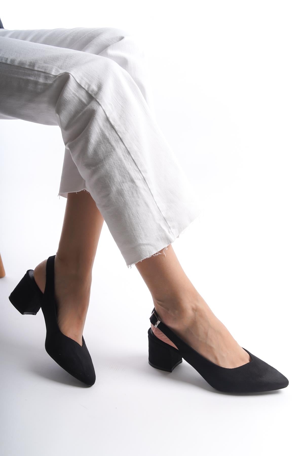 Kadın Topuklu Ayakkabı Rahat Topuk Ergonomik (5,5cm)