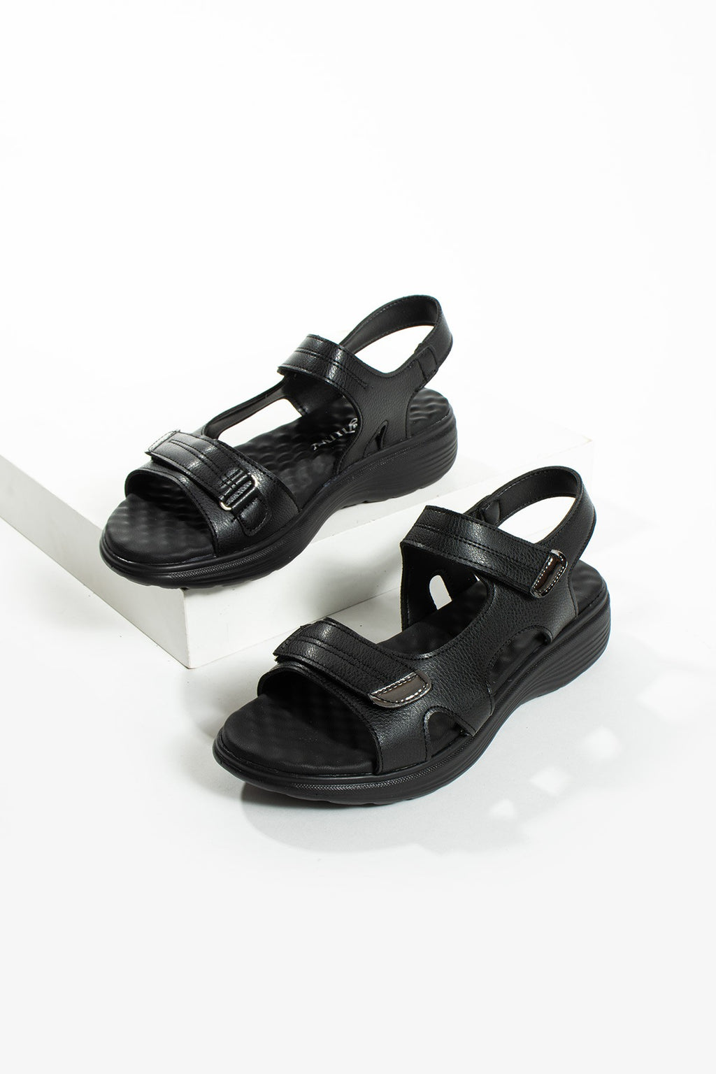 Siyah Kadın Rahat Anatomik Comfort Ergonomik Sandalet