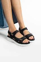Siyah Kadın Rahat Anatomik Comfort Ergonomik Sandalet