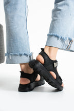 Siyah Kadın Rahat Anatomik Comfort Ergonomik Sandalet Outdoor Sandalet