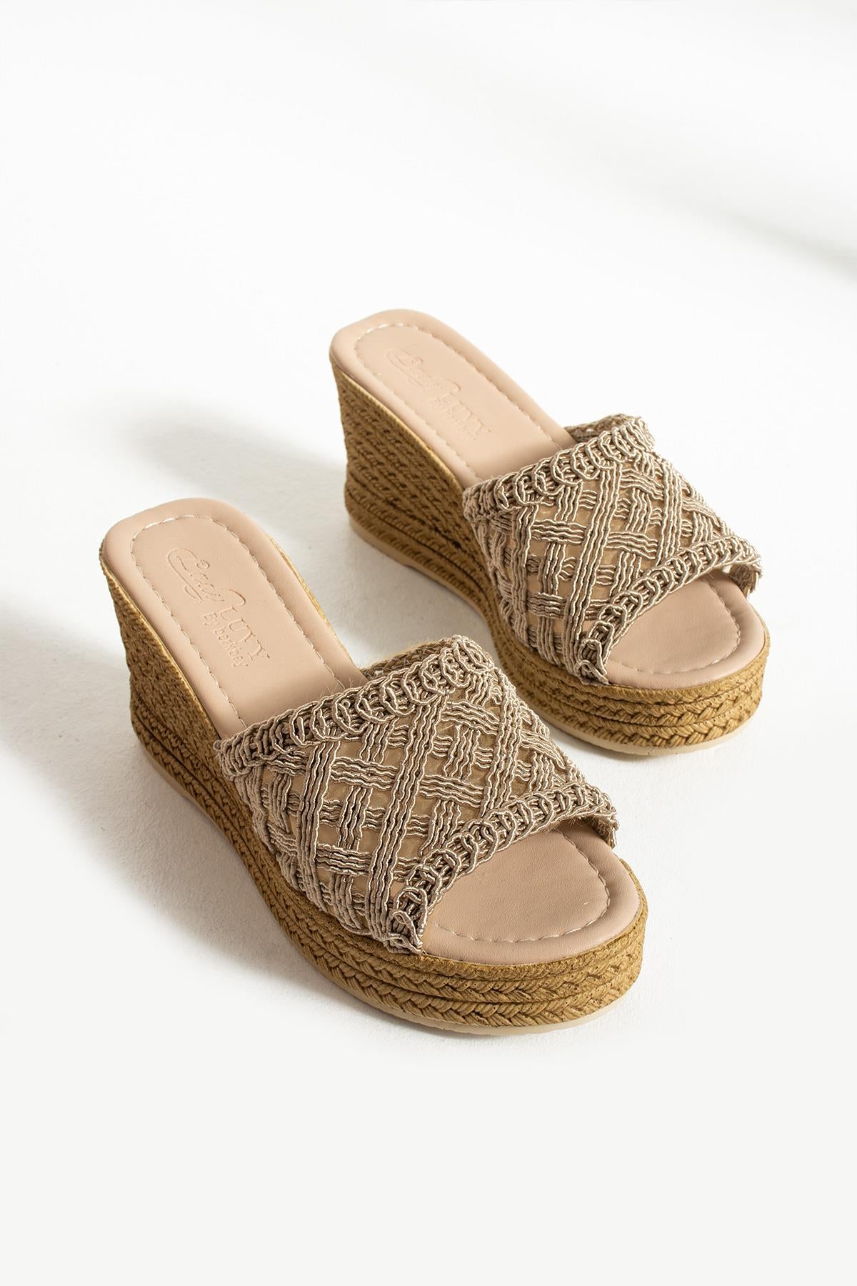 Vizon Dolgu Topuk Terlik Rahat Comfort (8cm)